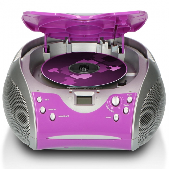 Φορητό Ηχοσύστημα Με CD Player & Ραδιόφωνο Μωβ
